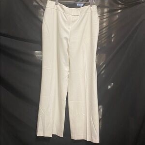 EUC Principles petites White fully lined zip up dress wide Leg Pants 14